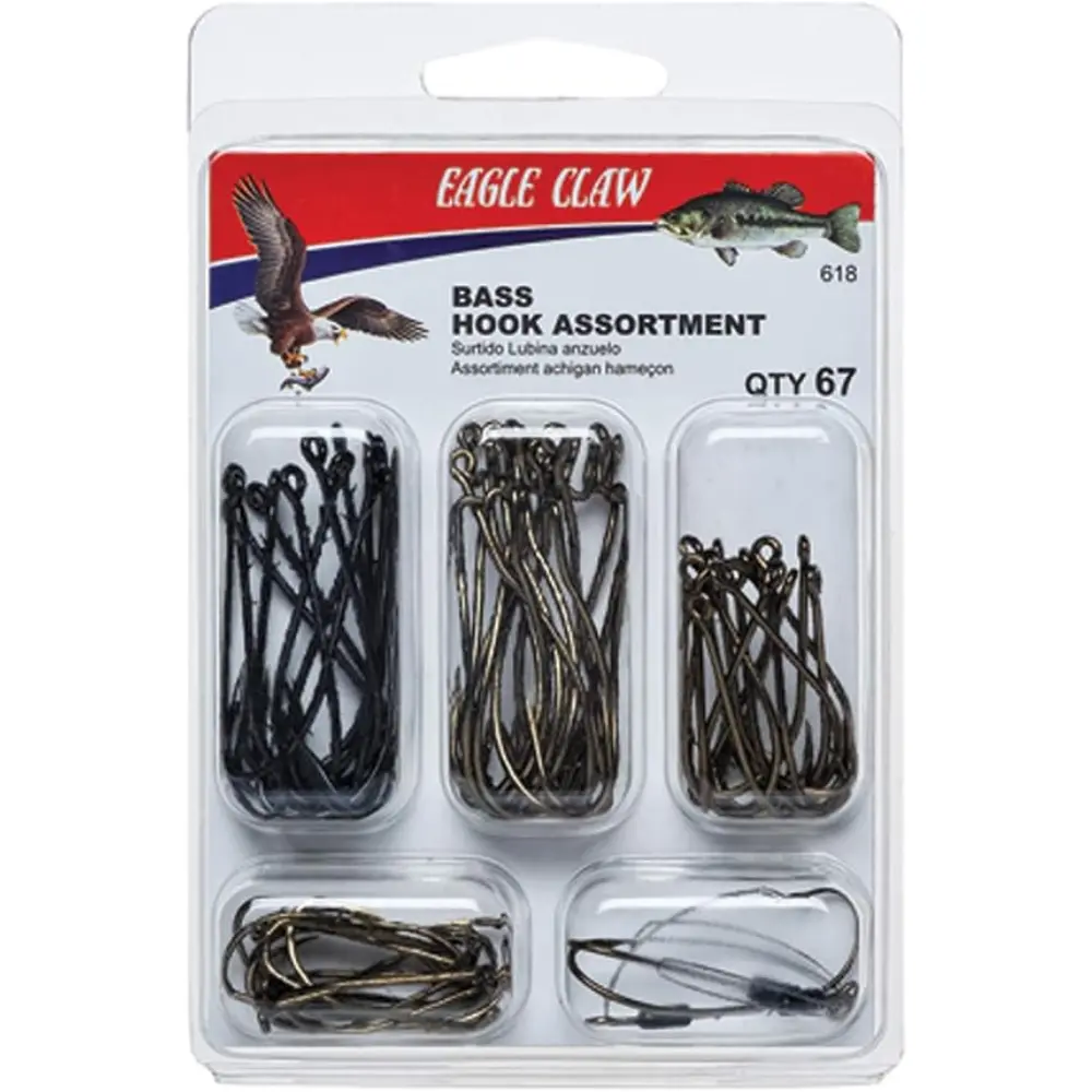 Kit Surtido de anzuelos para Lobina Eagle Claw 67pz