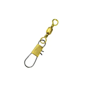 Eagle Claw Barrel Swivel with Interlock Snap – Brass #3