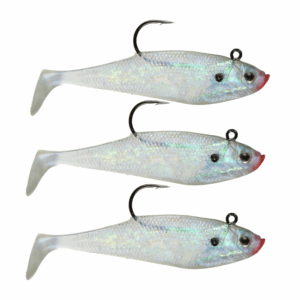 Storm WildEye Swim Shad, 5/8oz 5'' Pearl 3pk